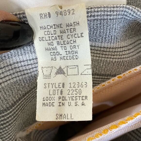 Brenda Goode VTG Button Blouse Size Small Gray Womens Top Shell - Picture 4 of 11